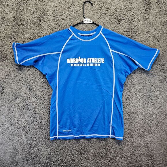 Watermen Rash‎ Guard Shirt Adult Size XL Blue Short Sleeve Instructor - Picture 1 of 8